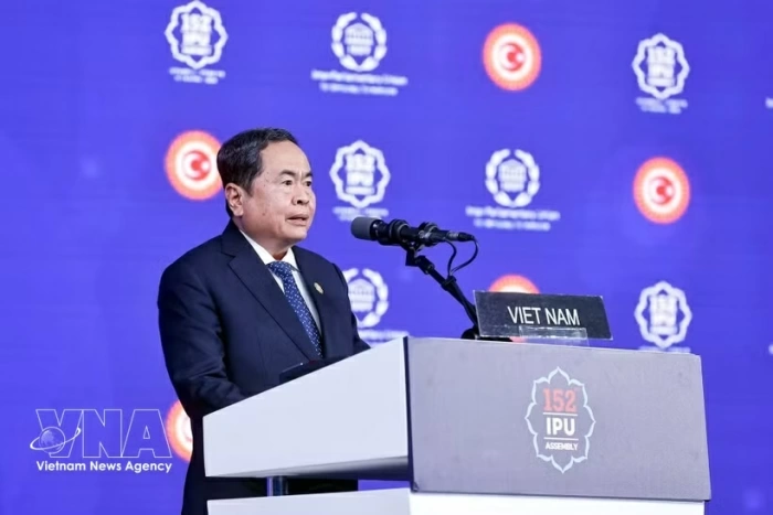 Vietnam's top legislator addresses general debate at 152nd IPU Assembly