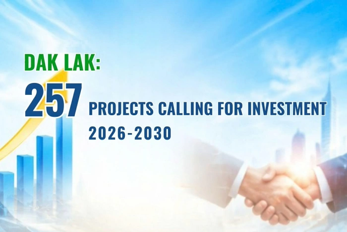 (Infographic) Dak Lak identifies 257 investment projects for 2026-2030