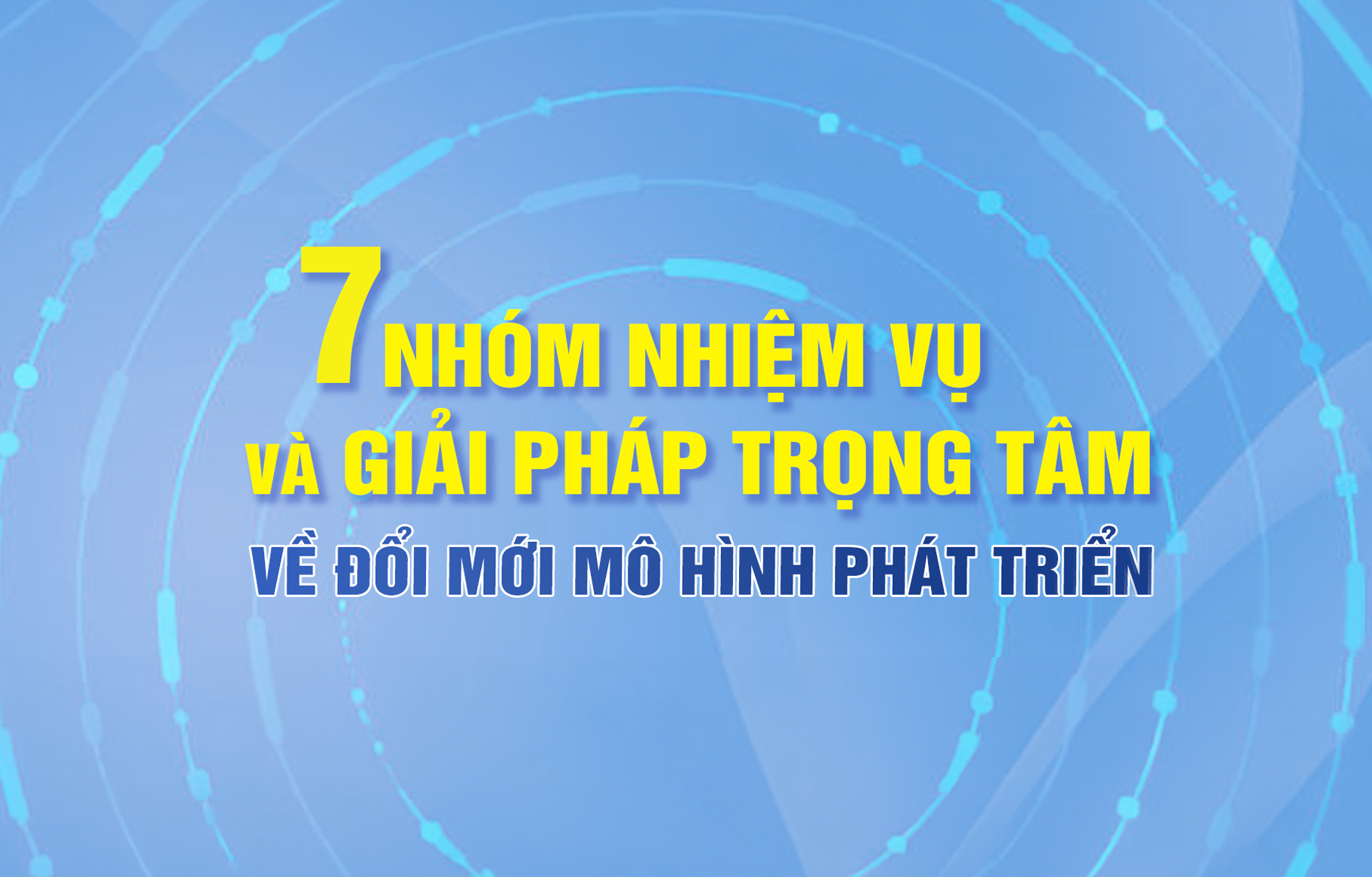(Infographic) 7 nhóm nhiệm vụ và giải pháp trọng tâm về đổi mới mô hình phát triển