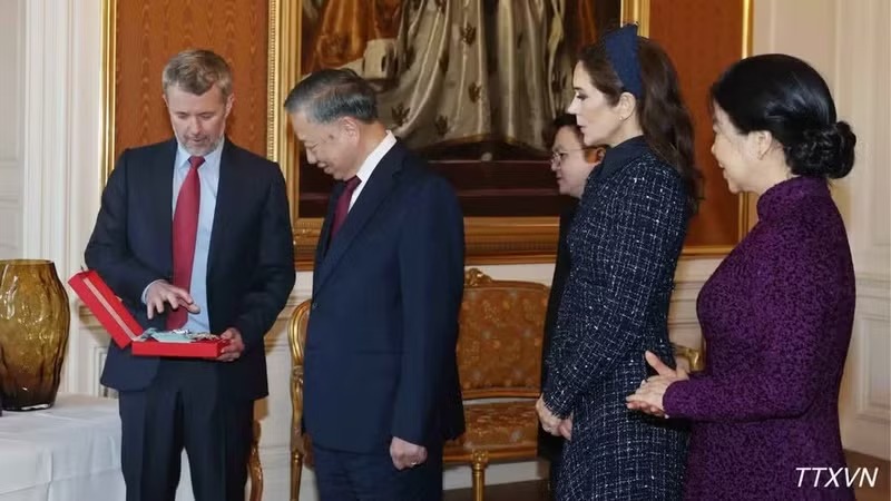Top Vietnamese leader receives Denmark's highest-ranked honour