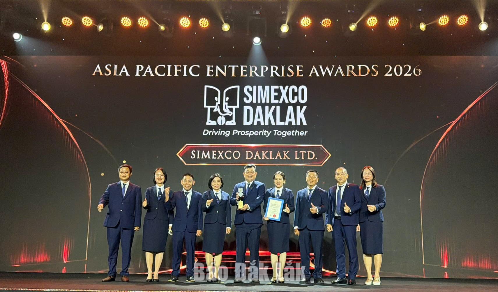 Simexco DakLak named outstanding Asian enterprise